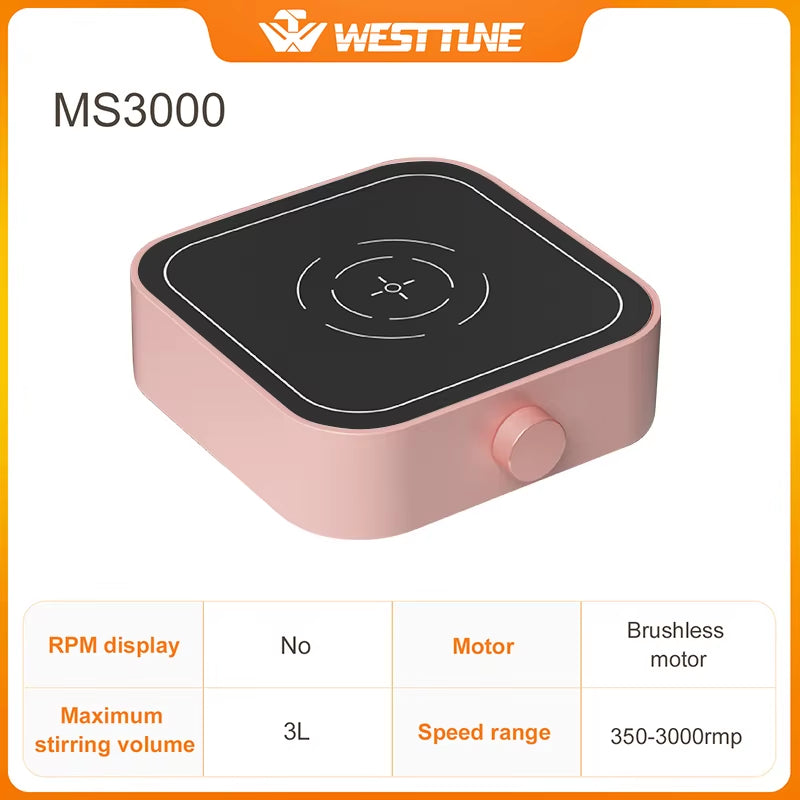 Westtune Lab Magnetic Stirrer - Electric Digital Display, 3000 RPM, 3L Capacity, Portable Lab Stirrer with Brushless Motor, 12V