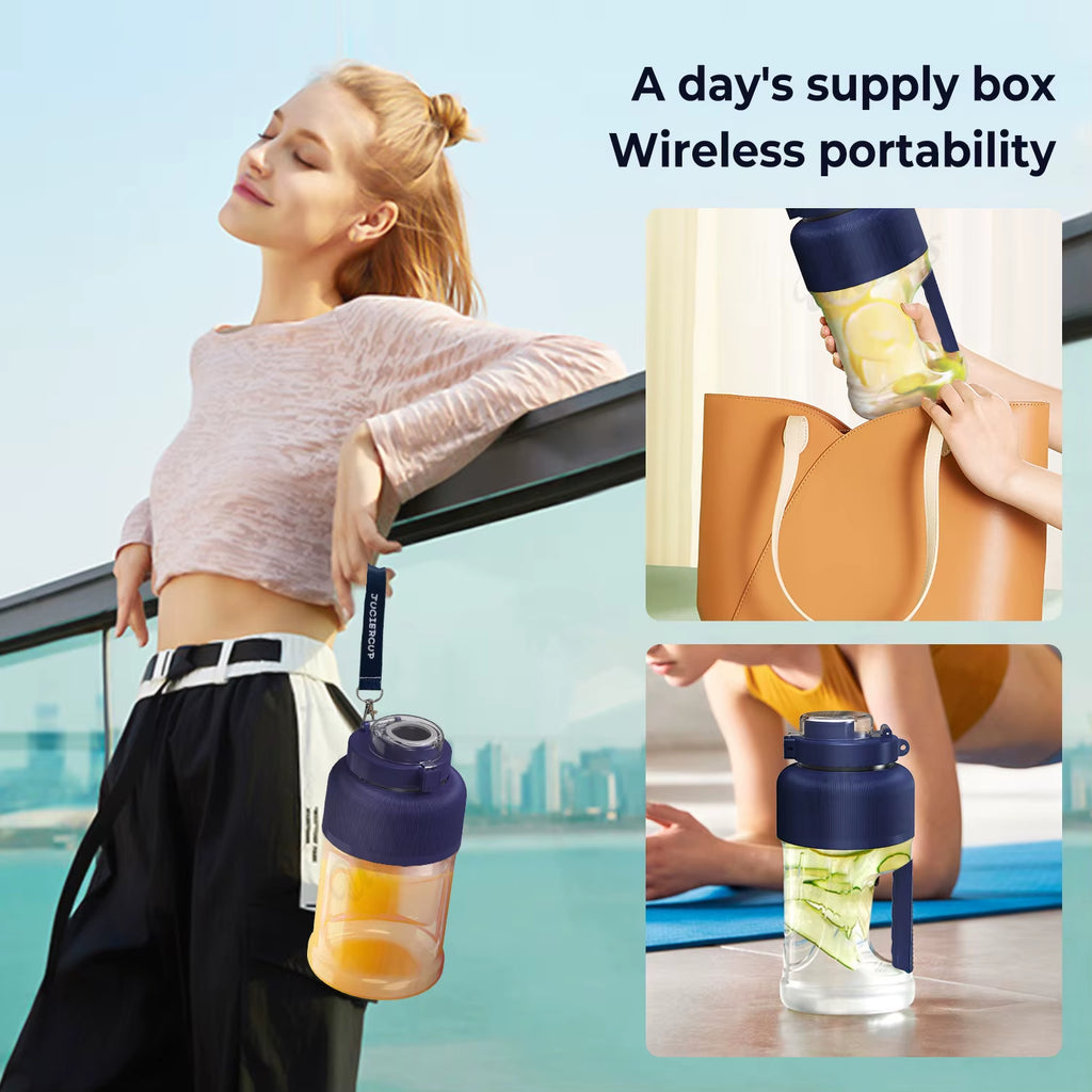 Sport Portable Blender Fresh Juice Blender Smoothies Electric Juicer USB Rechargeable Mixer Machine 1000Ml Large Water Bottle