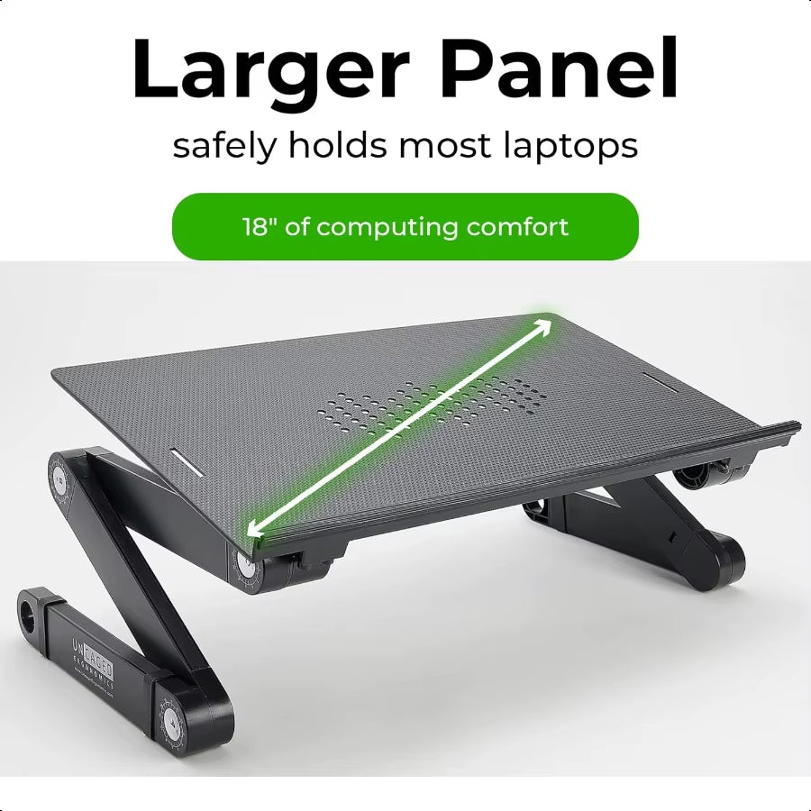 Workez Adjustable Laptop Stand for Desk Laptop Stand Adjustable Height Foldable Aluminum Cooling Computer Holder Riser for Desk