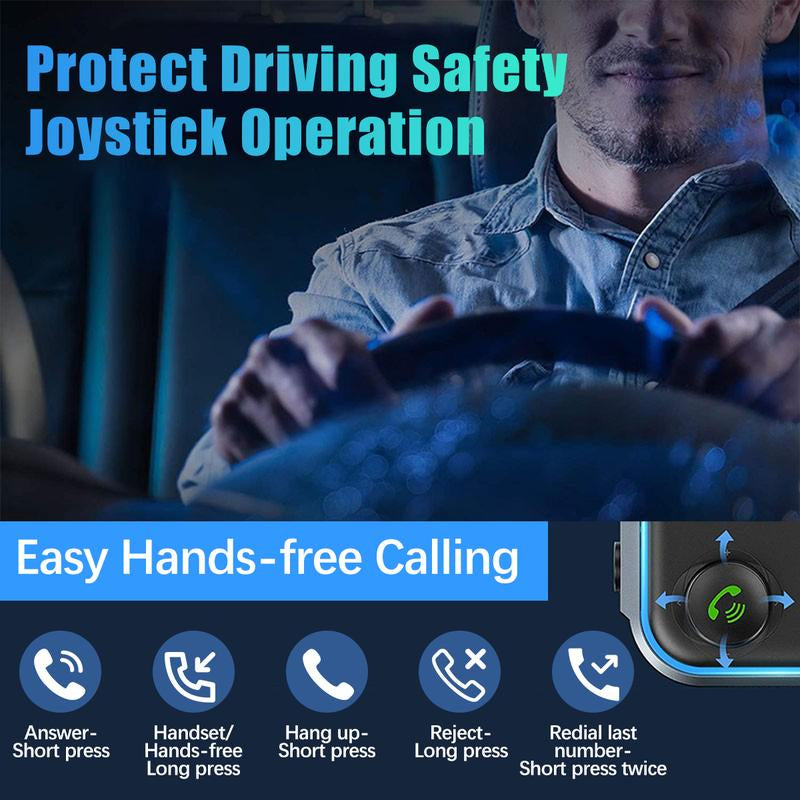 Wireless 5.0 FM Radio Transmitter for Car, Summer MP3 Music Player, QC3.0 PD 20W USB Car Charger with Ambient Light & Hands-Free Phone Calling, Car Accessories