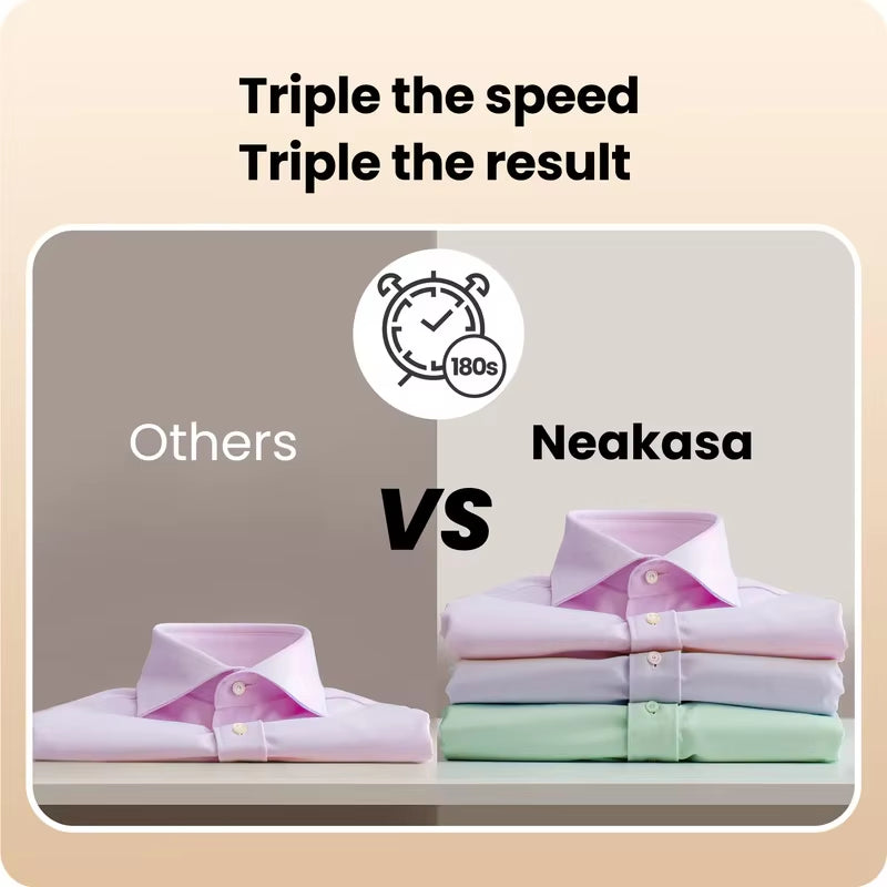 Portable Electric Clothes Steam Iron with Mite Removal & Self-Suction for Travel & Home