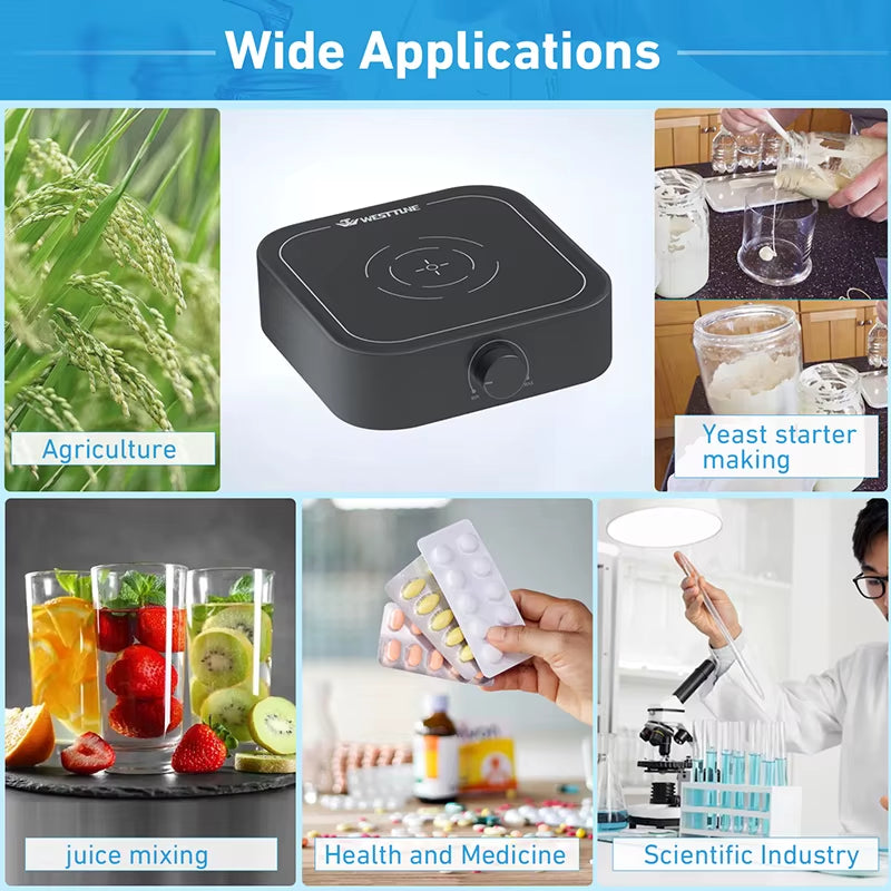 Westtune Lab Magnetic Stirrer - Electric Digital Display, 3000 RPM, 3L Capacity, Portable Lab Stirrer with Brushless Motor, 12V