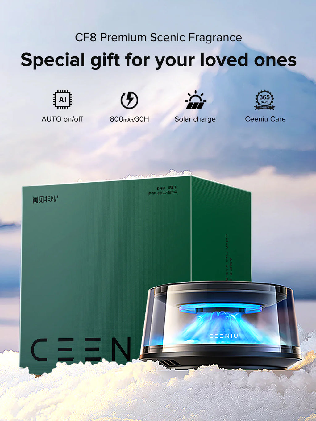 CF8 Long Lasting Smart Car Air Freshener