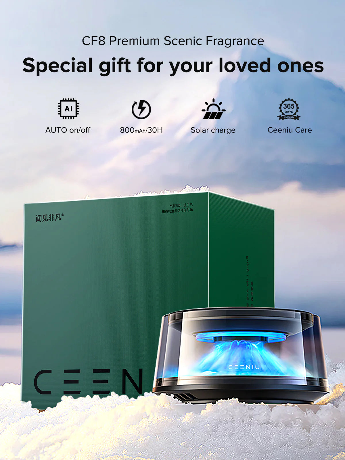 CF8 Long Lasting Smart Car Air Freshener