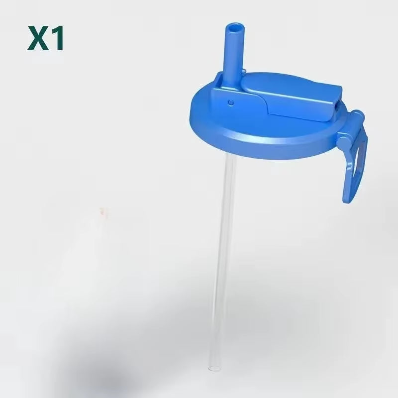 1Pcs Soda Can Lid and Silicone Straw Soda Can Lid Reusable Suitable for Canned Beverages Beer Juice 1Pcs with Straws