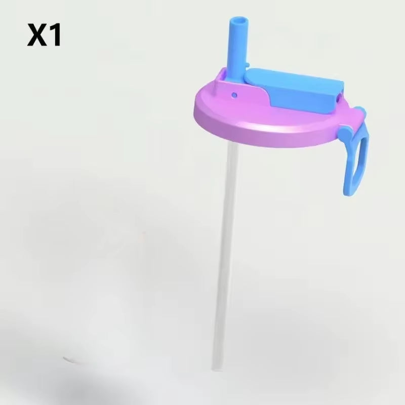 1Pcs Soda Can Lid and Silicone Straw Soda Can Lid Reusable Suitable for Canned Beverages Beer Juice 1Pcs with Straws